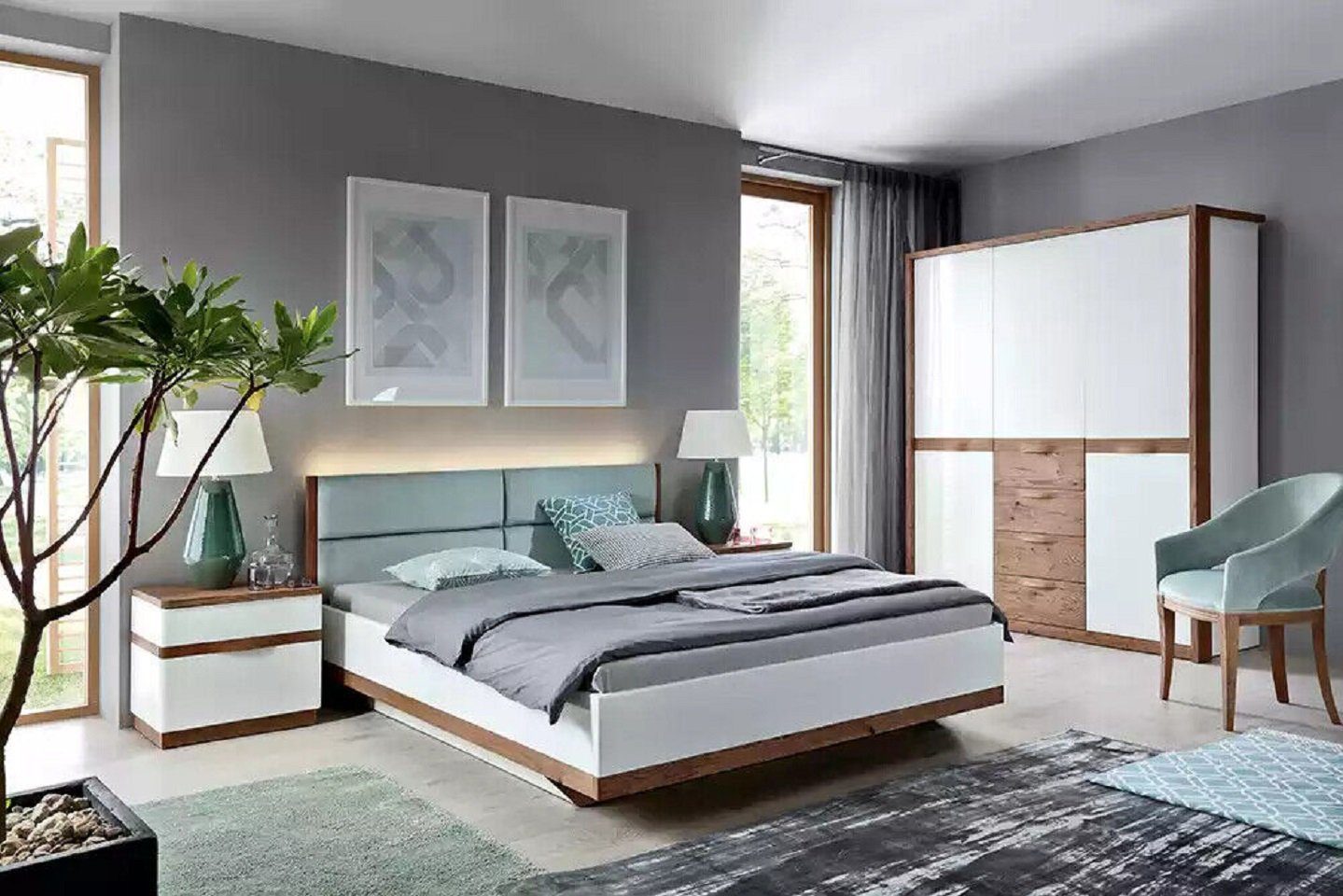 Bett), Design JVmoebel Made Doppelbetten Holzbett Möbel (1-tlg., Schlafzimmer Modern Nur Europe Bett Bett Luxus in