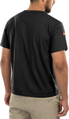 normani Funktionsshirt Herren Tactical T-Shirt Tropen Original BW Unterhemd nach TL Tropenhemd T-Shirt mit Deutschlandfahnen und Klettstreifen