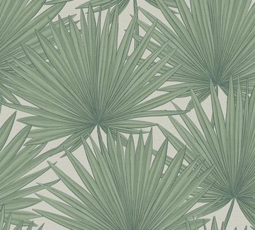 A.S. Création Vliestapete Antigua Tapete mit Palmenblätter, geprägt, matt, (1 St), Tapete Floral