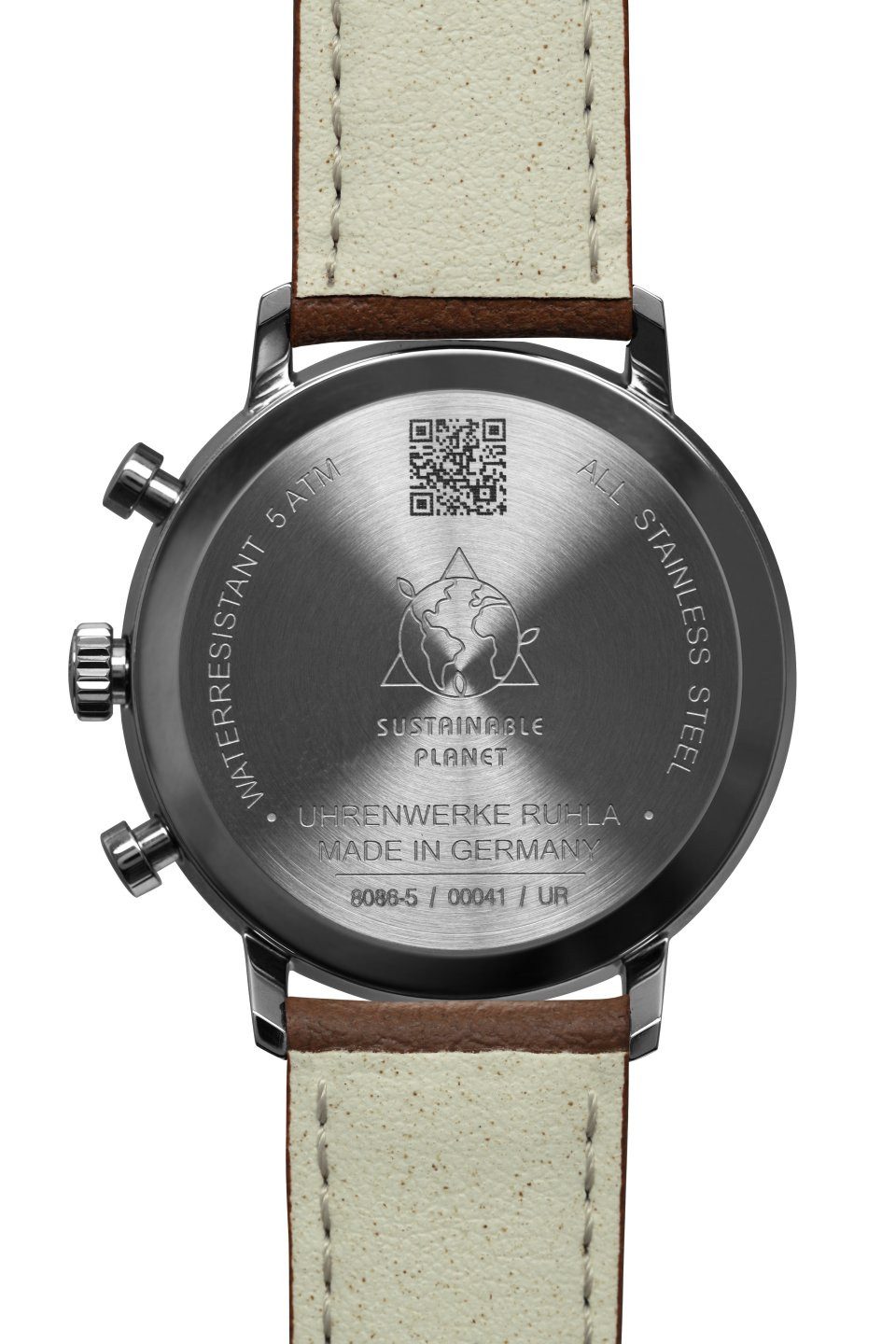 ZEPPELIN Chronograph Solar LZ129 Hindenburg – Herrenarmbanduhr mit veganem Armband 8086-5, Made in Germany