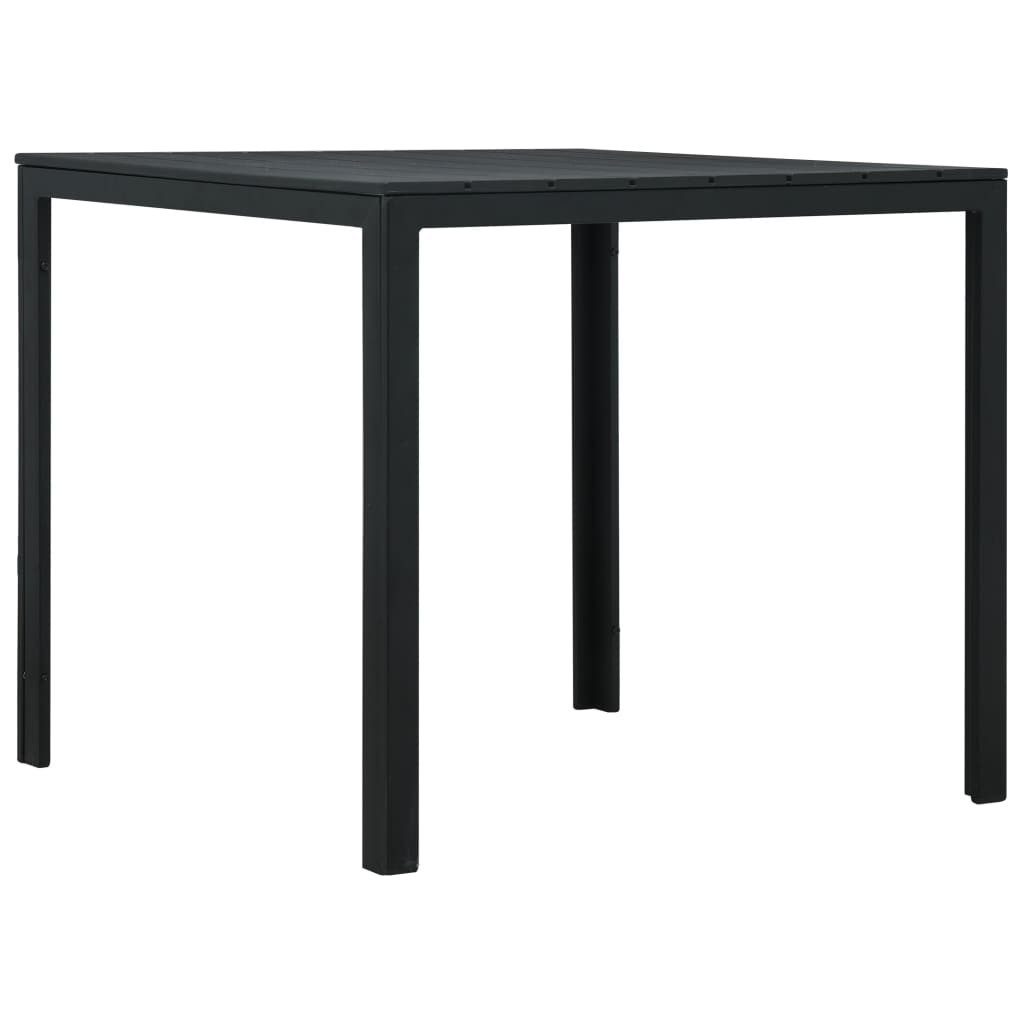 vidaXL Couchtisch Couchtisch Schwarz 78x78x74 cm HDPE Holzoptik (1-St)