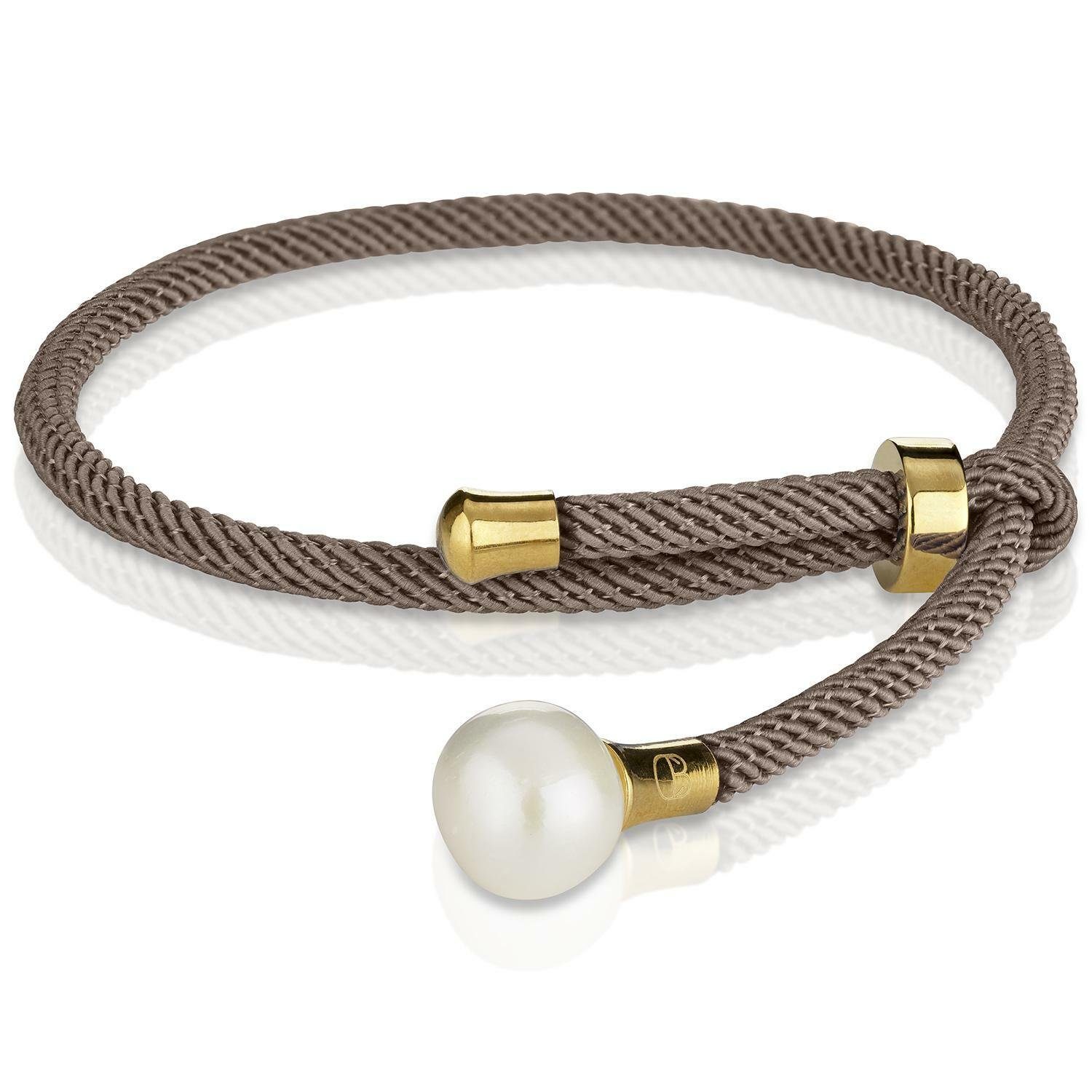 Célia von Barchewitz Perlenarmband »Armband Damen gold mit Perle  Ibiza-Style« (1-tlg), Designer-Schmuck mit echter Süßwasserzuchtperle (ca.  8-9mm) online kaufen | OTTO