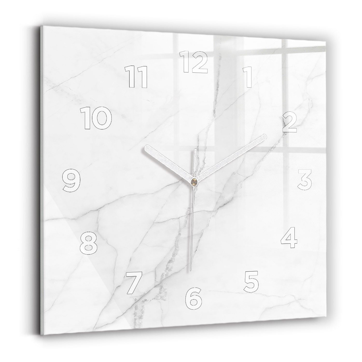 Tulup Wanduhr Rechteckige dekorative Glasuhr Marmoruhr günstig online kaufen