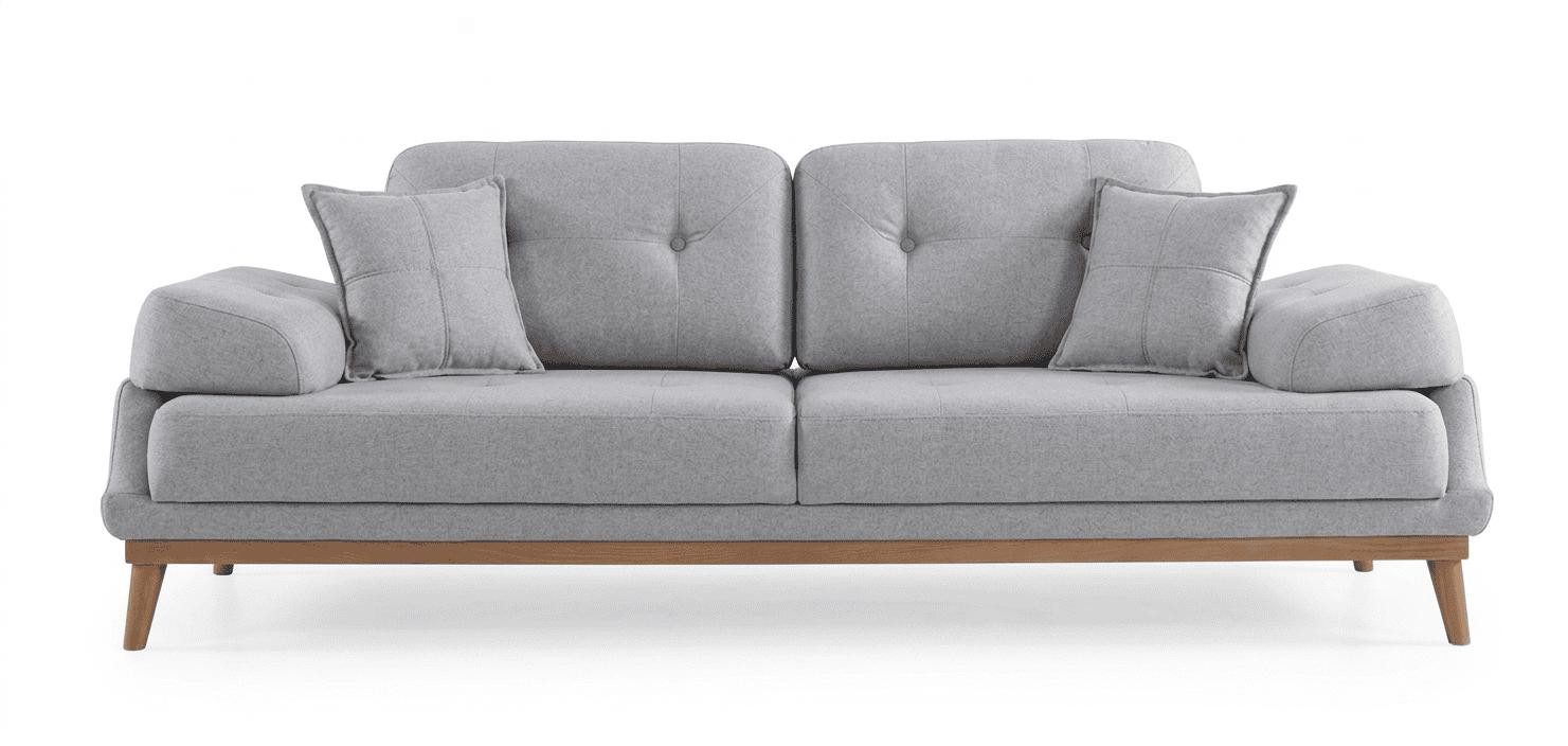 JVmoebel 3-Sitzer 3 Sitzer Sofa Stil modern Farbe grau weich bequem geräumig komfortabel, 1 Teile, Made in Europa