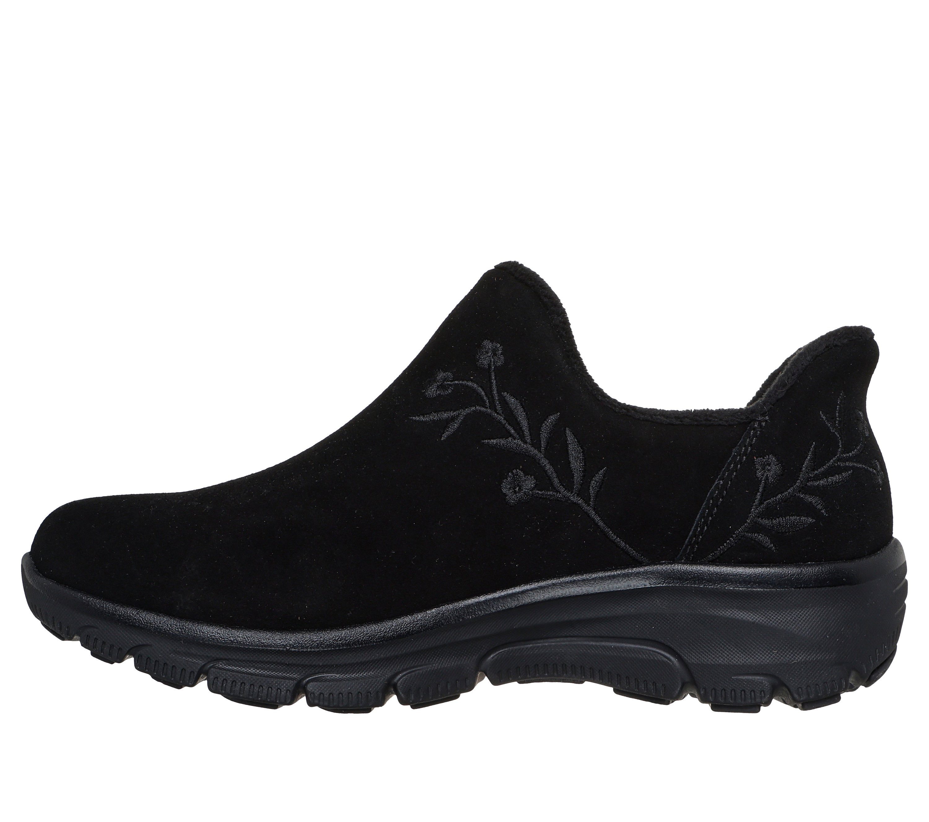 Skechers EASY GOING-FLORAL MOMENT Slip-On Sneaker Schlupfschuh, Halbschuh, Freizeitschuh mit Blumenmotiv seitlich – Bild 4 von 4