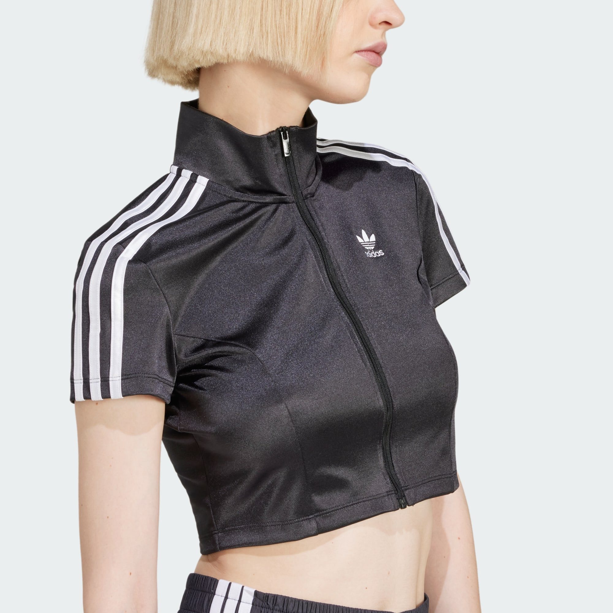 adidas Originals Crop-Top KURZÄRMELIGES ADICOLOR TRACK TOP (1-tlg)
