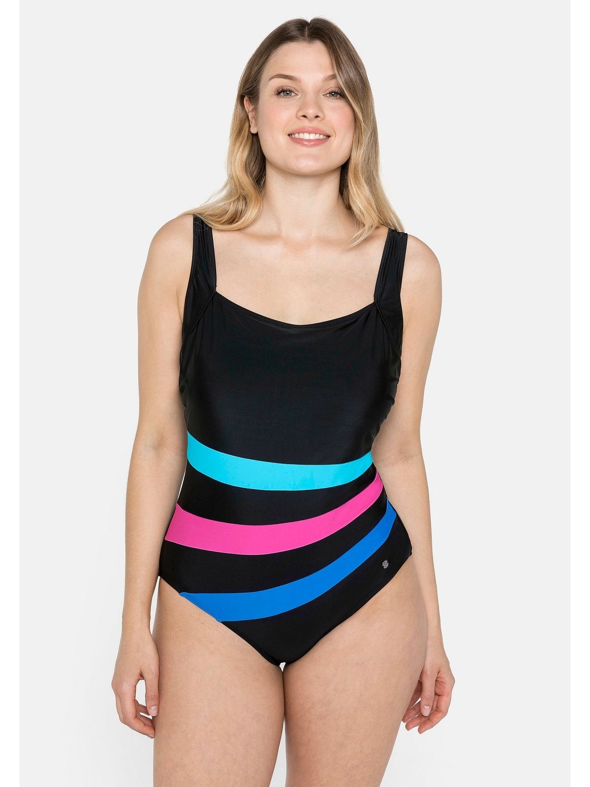 Sheego Badeanzug Große Größen mit breiten, verstellbaren Träger