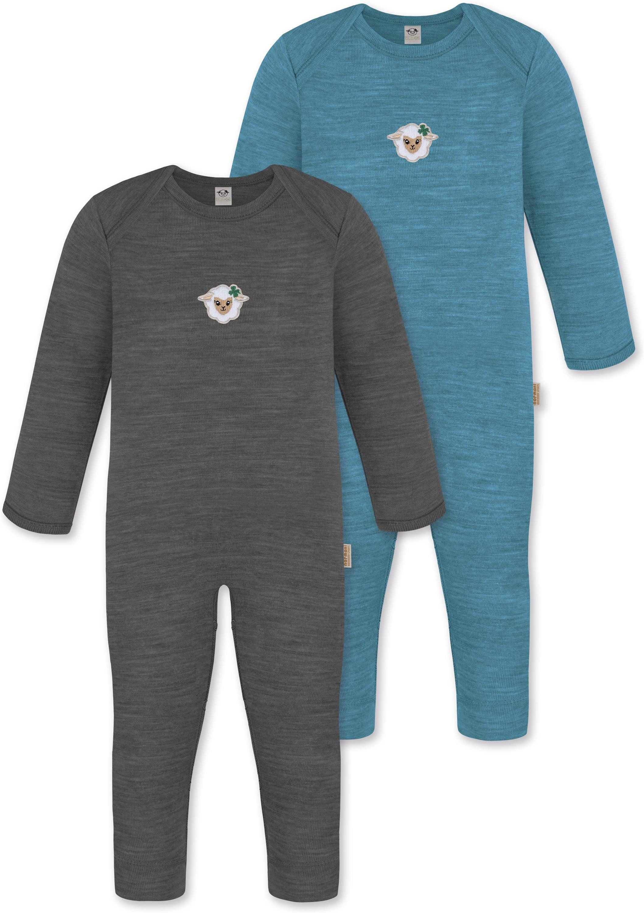 Langarmwickelbody 2er Pack Baby Merino Strampler Waverly