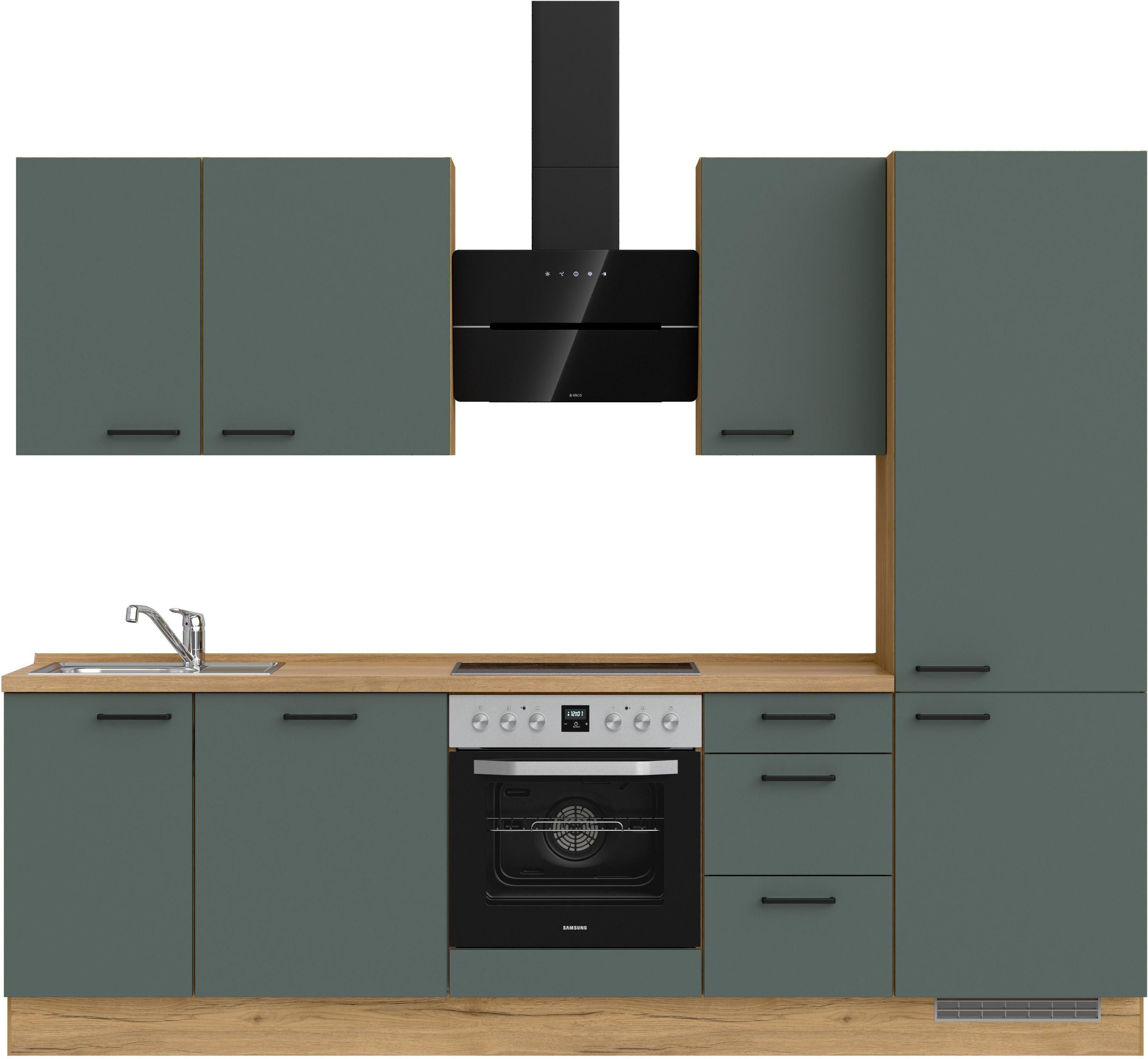 nobilia® Кухніzeile "Easytouch II", vormontiert, Ausrichtung wählbar, Breite 270 cm, wahlw. mit E-Geräten