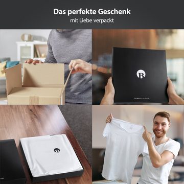 Burnell & Son Unterziehshirt Unterhemd T-Shirt mit Kurzarm V-Ausschnitt für Herren aus Baumwolle (3-St., 3er-Pack)