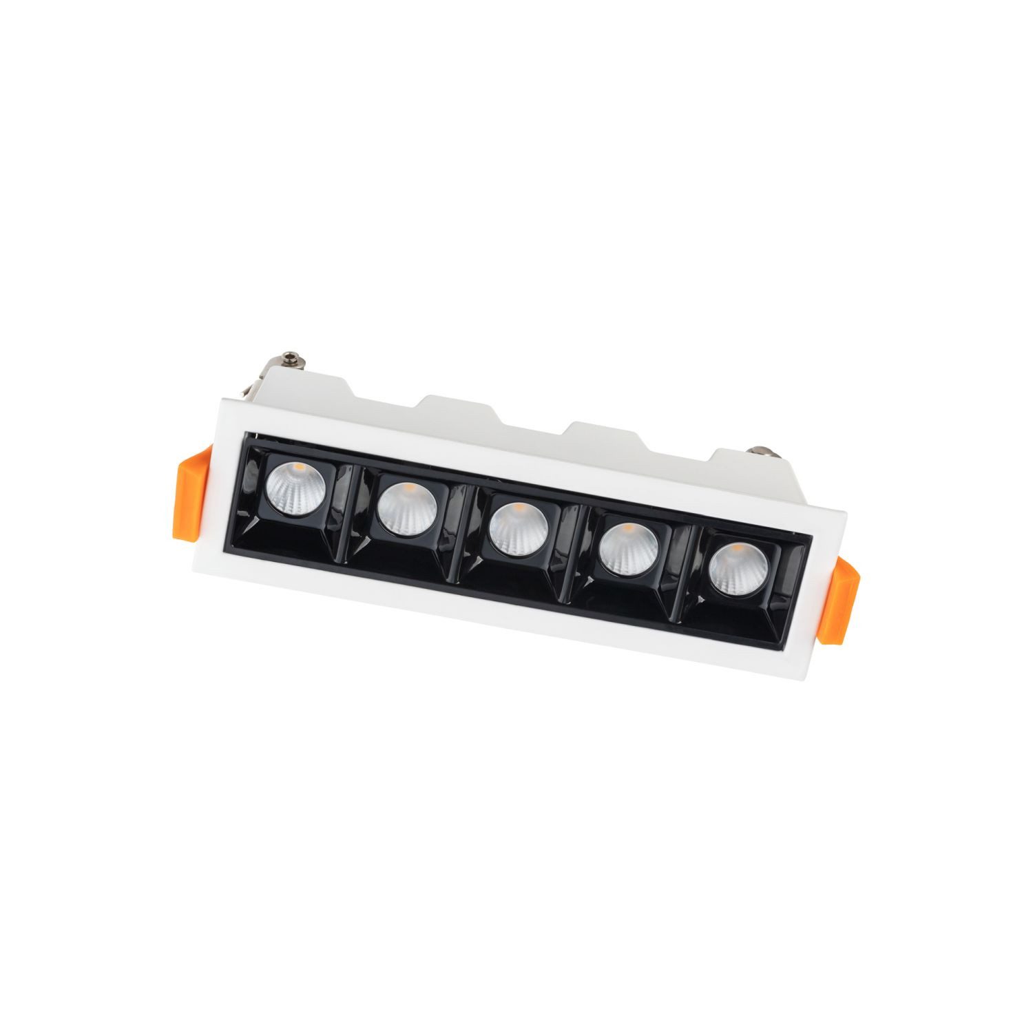 Licht-Erlebnisse Einbauleuchte LOMARIS, LED fest integriert, Neutralweiß, LED Aluminium Weiß Schwarz eckig neutralweiß 4000 K 660 lm Industrial