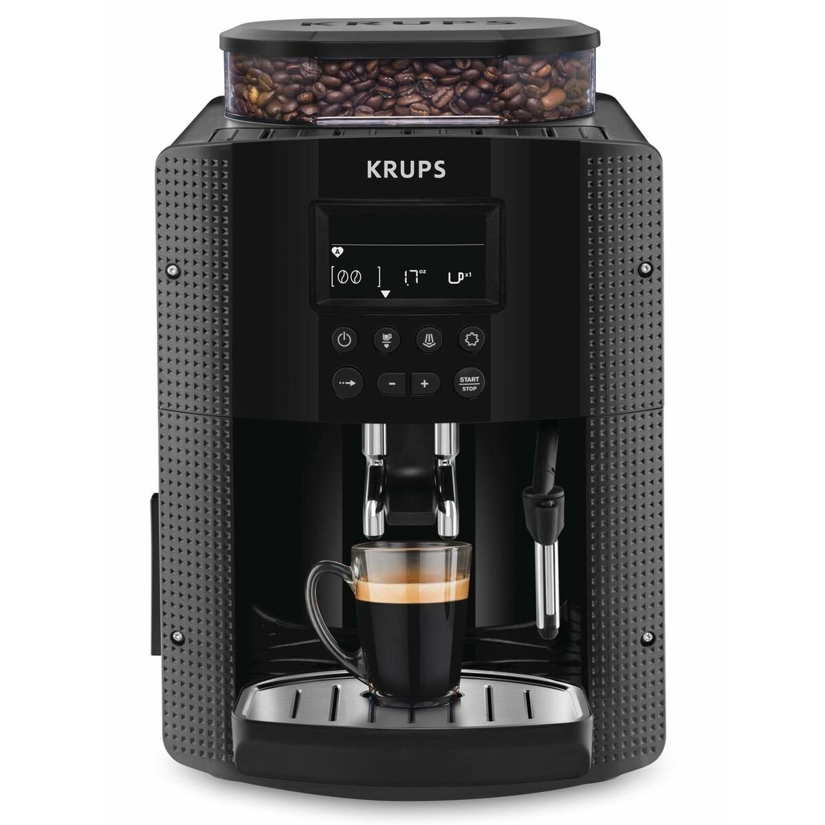 Krups Kaffeevollautomat Elektrische YY8135FD Krups 1450 Kaffeemaschine W Schwarz