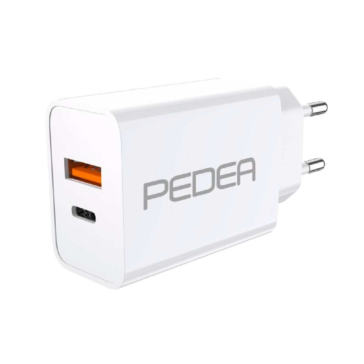 PEDEA Reiselader Schnellladegerät Smartphone-Ladegerät (max. 20 Watt, Dual-Port, Fast Charger, Schnelladegerät)