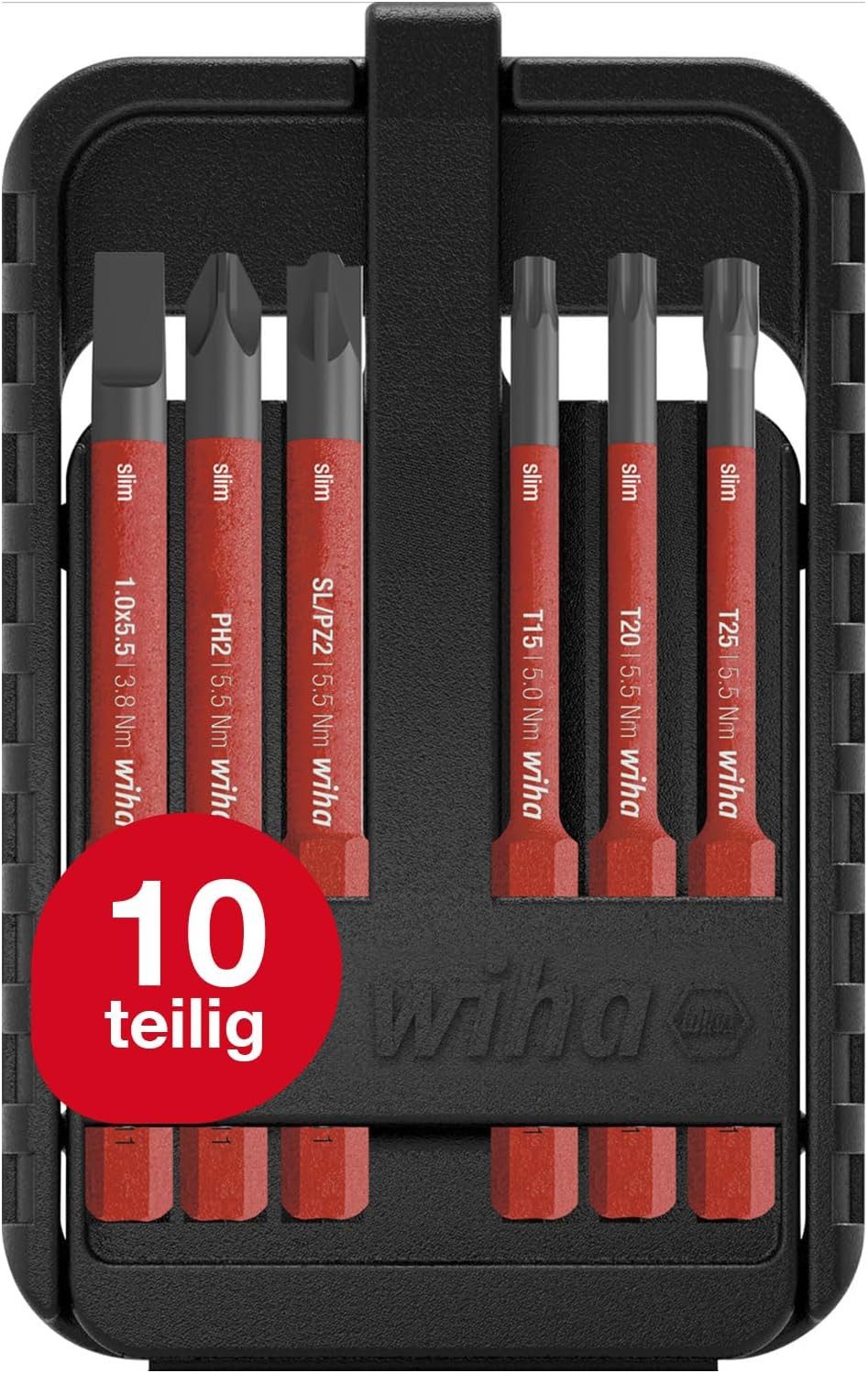 Wiha Bit-Set slimBit electric (45804), gemischt 6-tlg. mit Bitbox