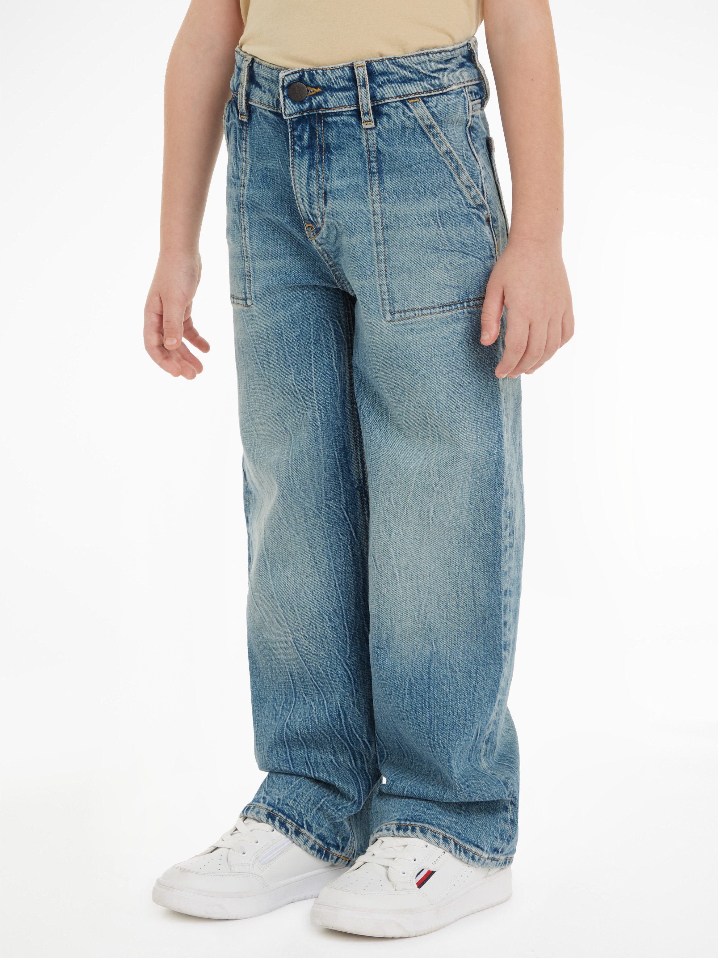 Calvin Klein Jeans Regular-fit-Jeans SKATER VISUAL BLUE CF für Kinder bis 16 Jahre