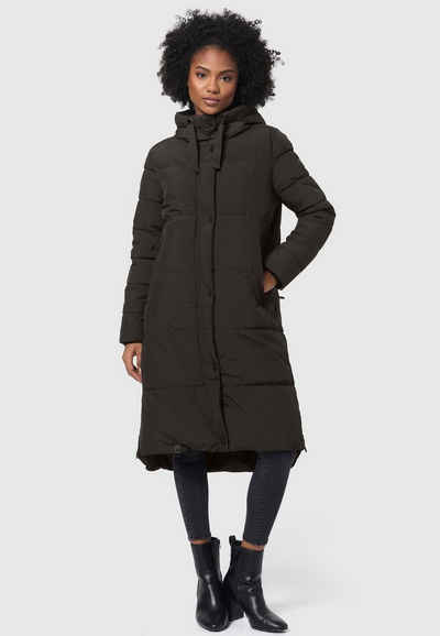 Marikoo Winterjacke Soranaa langer Winter Mantel mit Kapuze