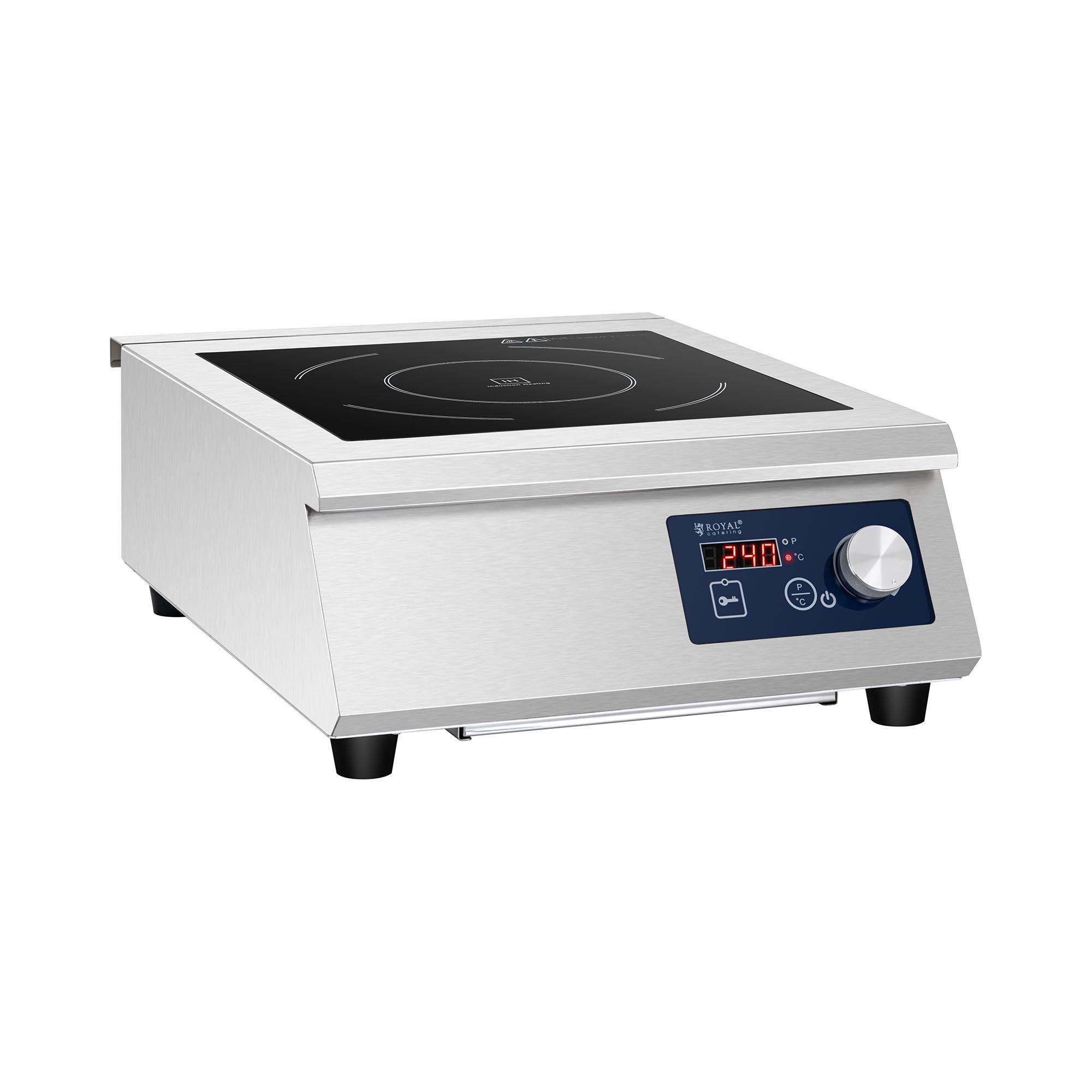 Royal Catering Induktions-Kochfeld RCIC-5000, Induktionsplatte Induktionskochplatte Induktionskocher 60 - 240 °C ⌀33