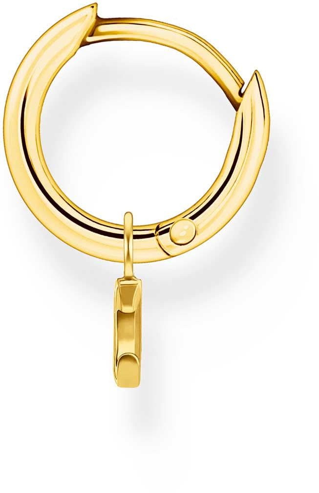 THOMAS SABO Creolen-Set Einzel Kreole mit Mond Anhänger - 750 Gelbgold Vergoldung