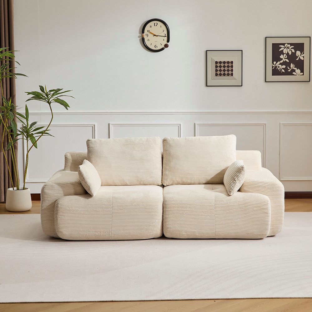 Vankel Sofa 2-Sitzer Sofa für Wohnzimmer, modulare Gestaltung & Komfort, Hochwertiger Cordstoff für weichen, langlebigen Komfort