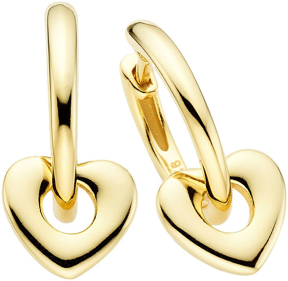 Aniston JEWELRY & WATCHES Paar Creolen Schmuck Geschenk Ohrschmuck Ohrringe mit Herzeinhänger, Einhänger abnehmbar. € 49,50