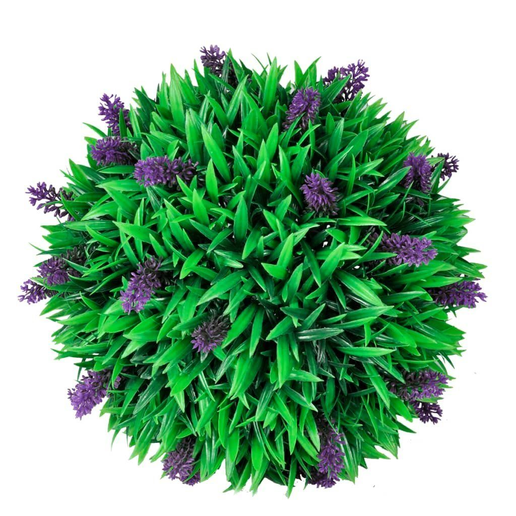 Lavendel Künstliche Kunstpflanze Buchsbaumkugel mit Stk. 2 furnicato 30 cm,