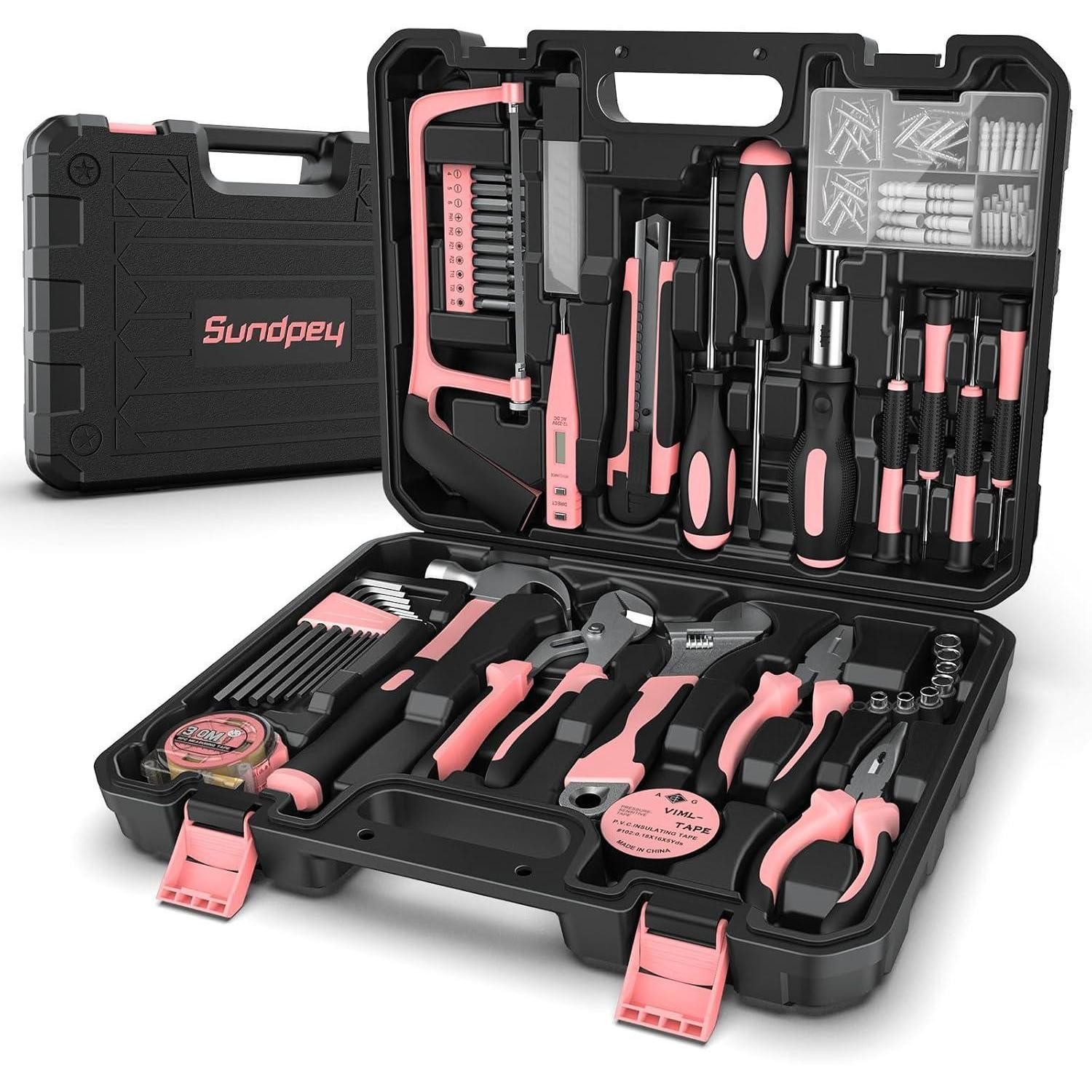 LuxusKollektion Multitool Ящики для инструментов 148tlg Profi Haushalts-Werkzeugkoffer Rosa