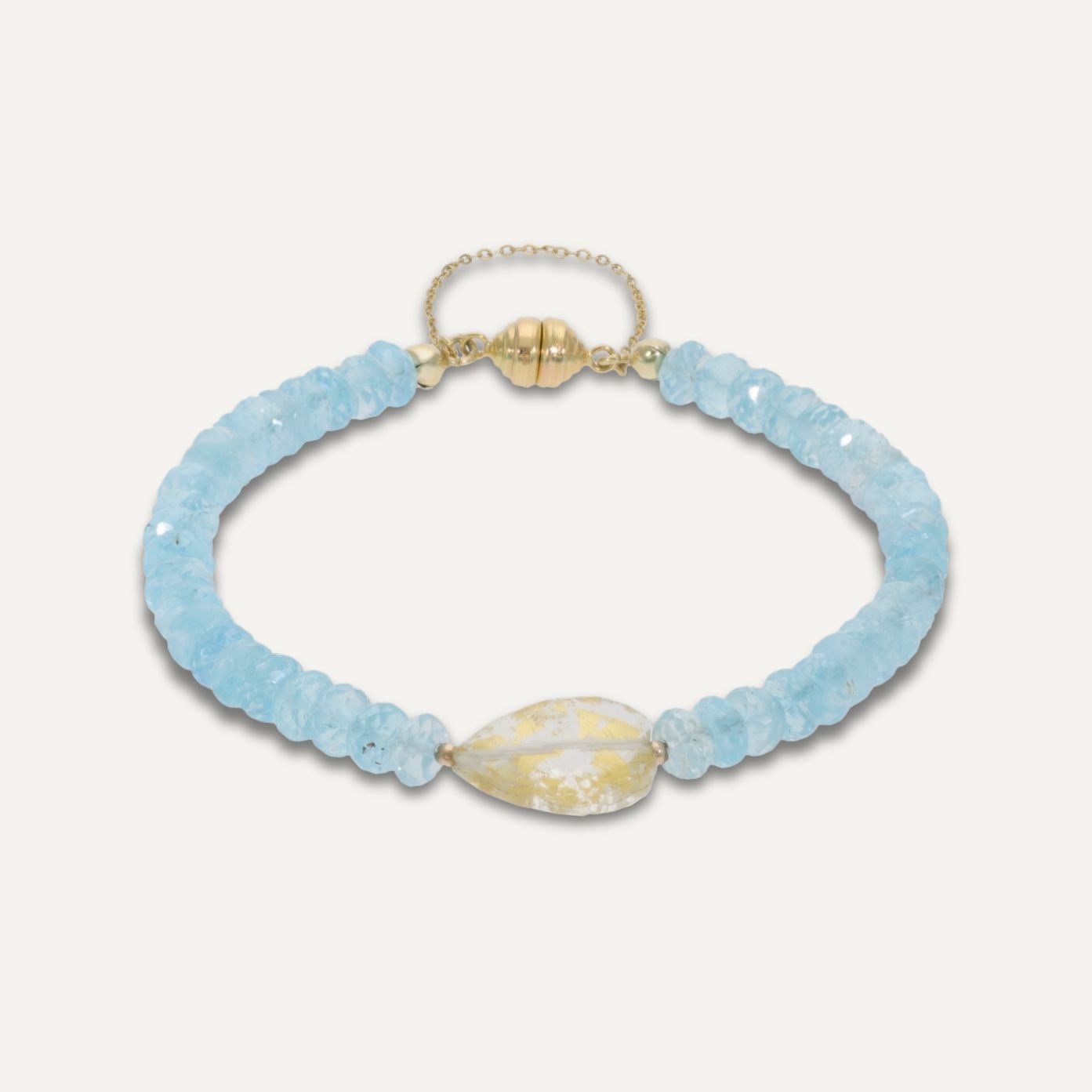 Sogni d'oro Armband mit Blautopas ca. 79,80 ct, Gelbgold 375