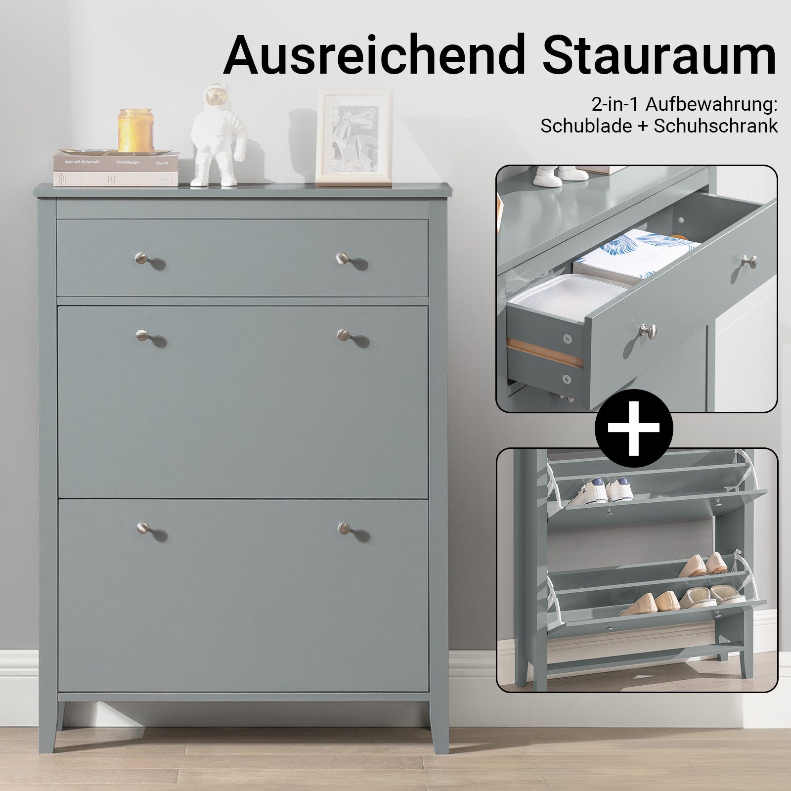 SoBuy Schuhschrank FSR89, Schuhkipper schmal, Kommode für 12-14 Paar Schuhe günstig online kaufen