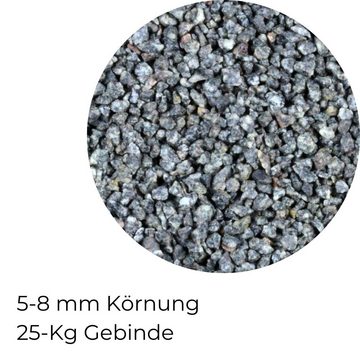 GarPet Zierkies Granitsplitt Hellgrau 5-8 mm 25 Kg