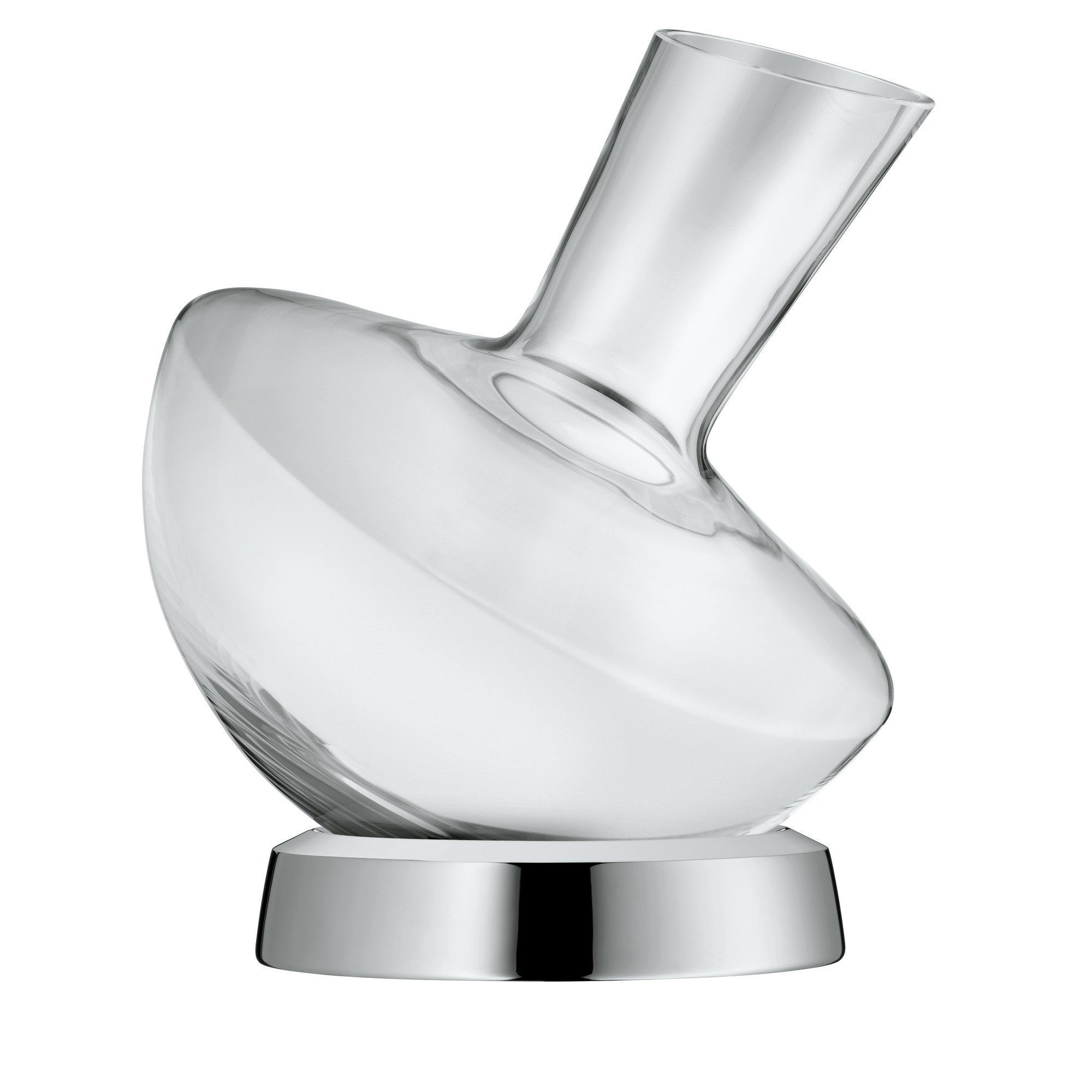 WMF Dekanter Jette, (2-tlg., Weindekantierkaraffe mit Edelstahl-Sockel (V 0,75l, Höhe 25 cm)