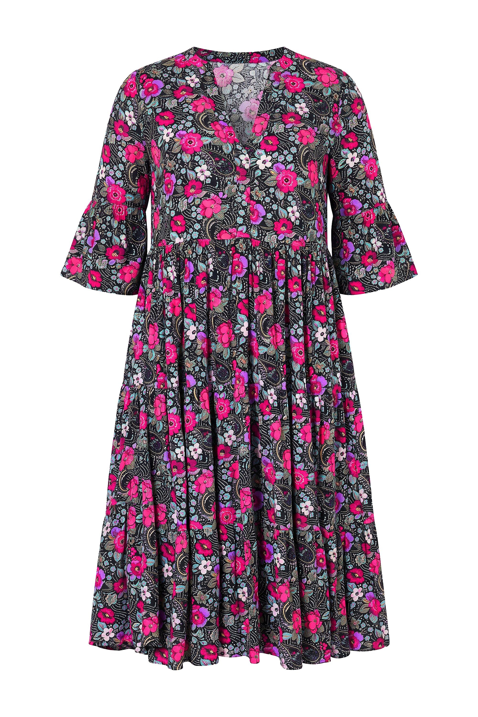 Studio Untold Midikleid Midikleid A-Line Flower-Muster