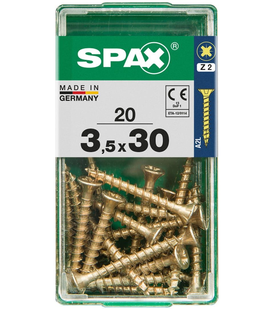 SPAX Holzbauschraube Spax Universalschrauben 3.5 x 30 mm PZ 2 - 20 Stk.