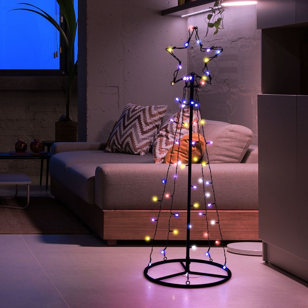 fest HI Dekolicht, Haushalt Fernbedienung verbaut, Weihnachtsbaum International Metall LED Farbwechsel, Warmweiß, Farbwechsel Dekoleuchte, LED-Leuchtmittel