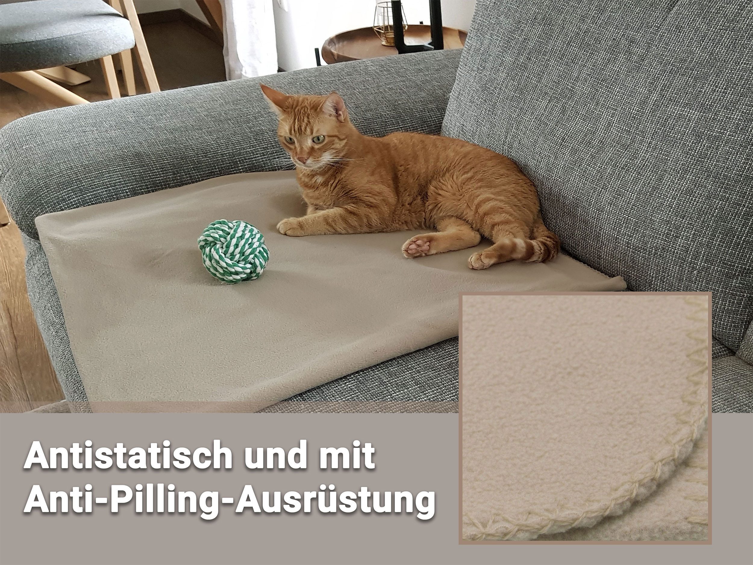 Wohndecke, ZOLLNER, 130 x 170 cm, 100% Polyester, waschbar bis 95 °C günstig online kaufen