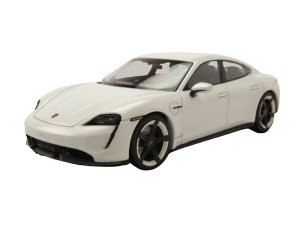 Minichamps Modellauto Porsche Taycan Turbo S 2020 weiß metallic, Maßstab 1:43