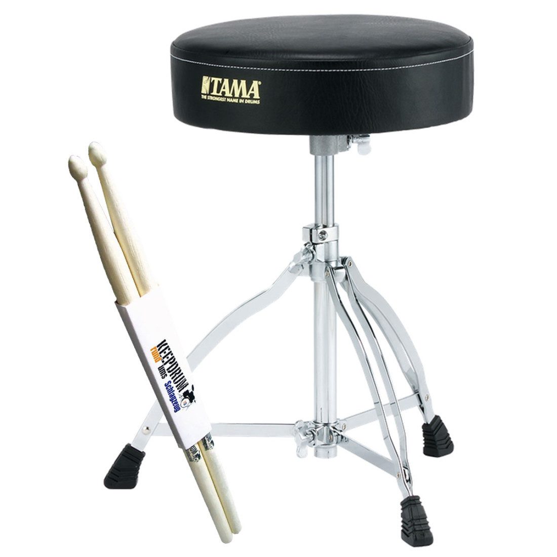 Tama Schlagzeug Tama Schlagzeughocker HT130 mit Schlagzeugstöcken