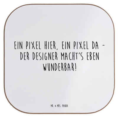 Mr. & Mrs. Panda Getränkeuntersetzer Ein Pixel hier, ein Pixel da - der Designer macht's eben wunderbar! -, 1-tlg., Robustes Material