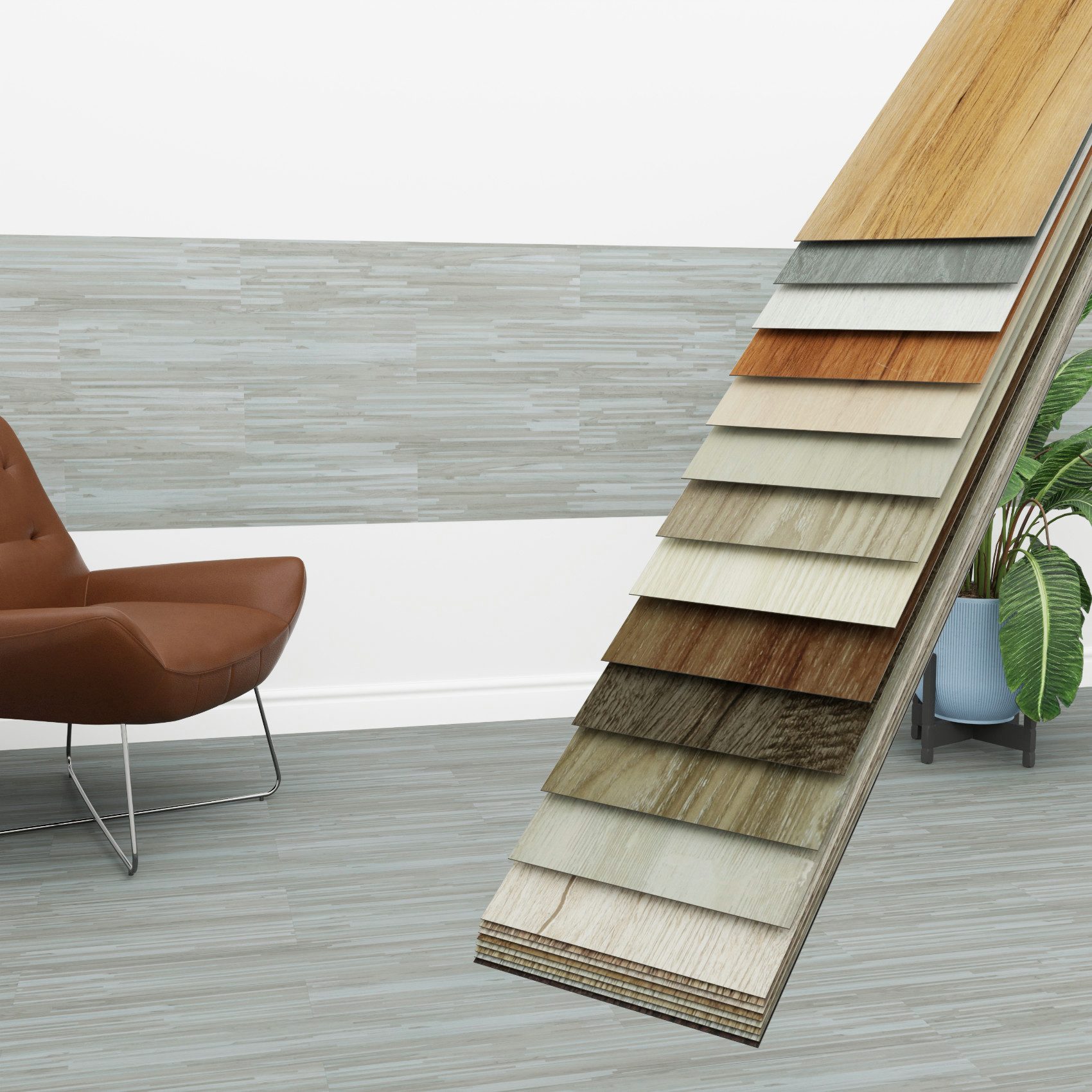 Hexim Vinylboden, Vinyldielen 0,97m² selbstklebend PVC Wandverkleidung Bodenbelag Holzoptik 91x15cm Paneele für Wand & Boden Holzdielen grau (7 Dielen Frosted Maple - 6301-3)
