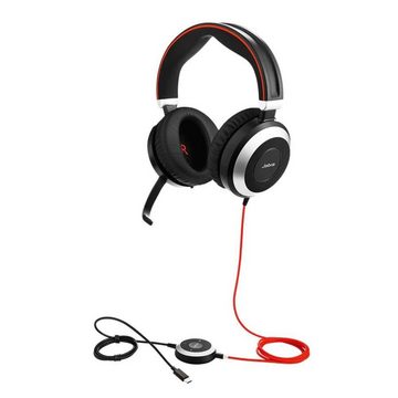 Jabra Evolve 80 Over-Ear-Kopfhörer (USB-C, Stereo MS, kabelgebunden, Kopfhörer, ohrumschließend)