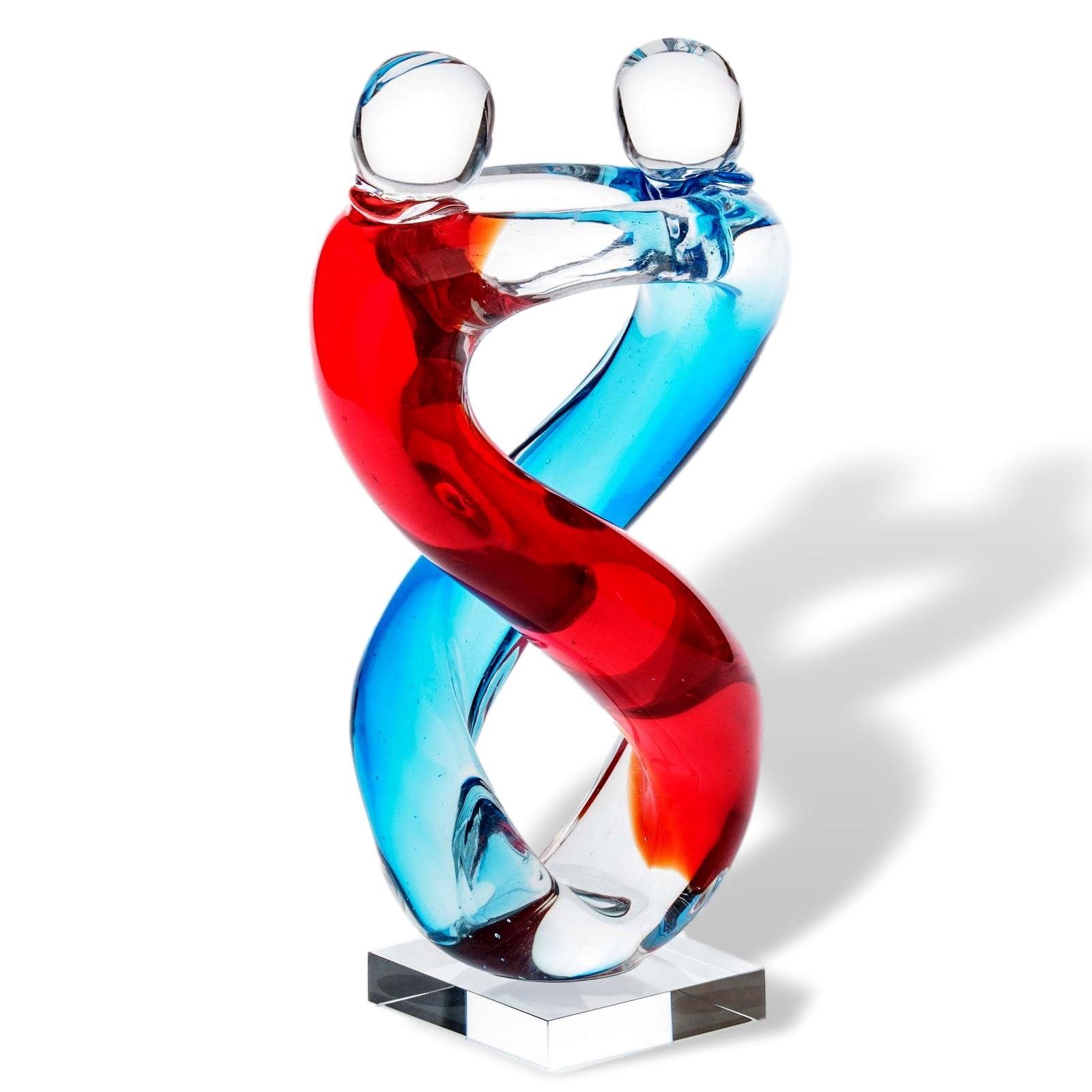 Aubaho Dekofigur Glasskulptur Glasfigur Figur Skulptur Liebe Glas Paar Liebespaar moder | Dekofiguren
