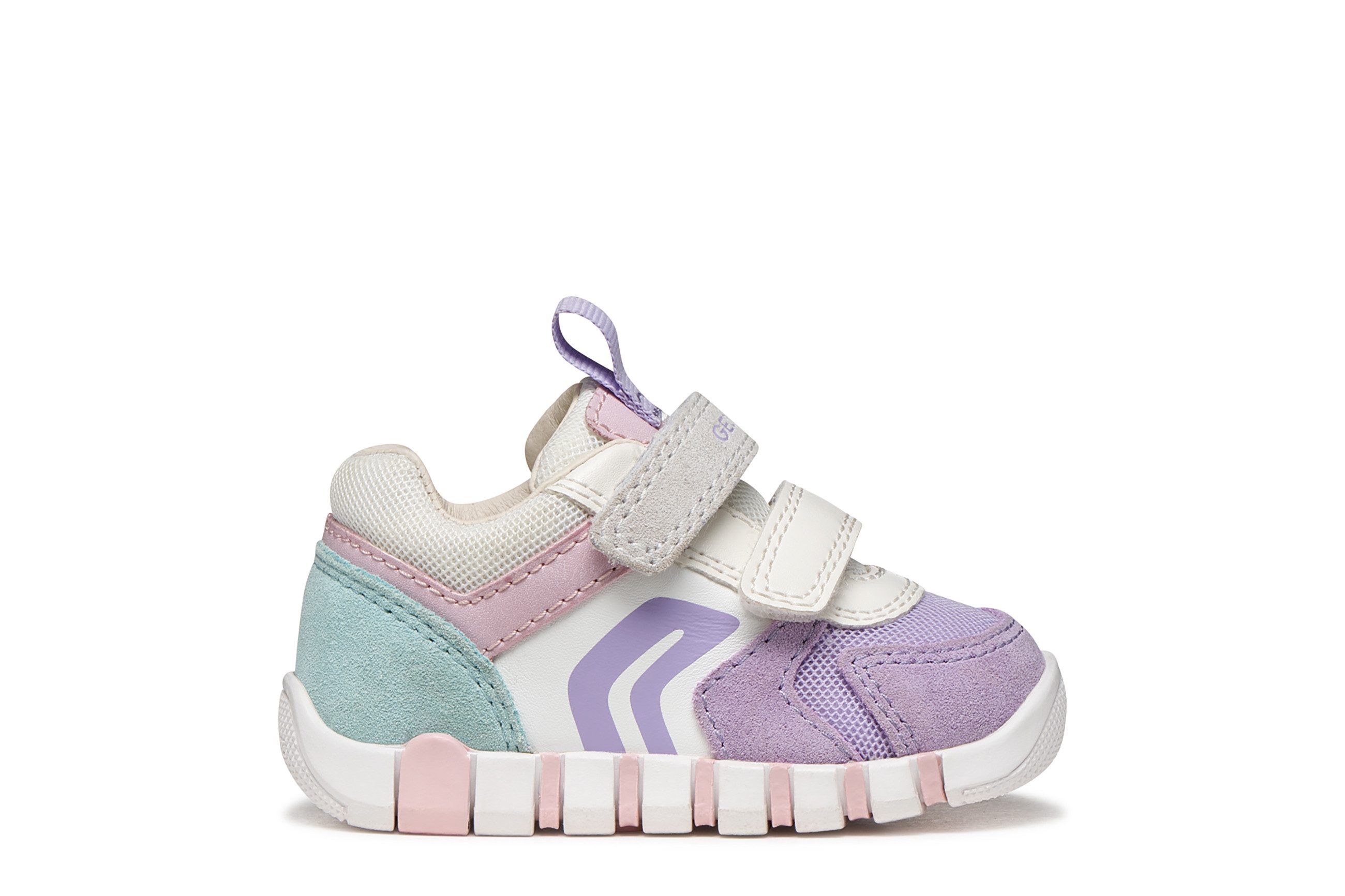 Geox B IUPIDOO GIRL Lauflernschuh Babyschuh mit pastellfarbenen Besätzen, Größenschablone zum Download