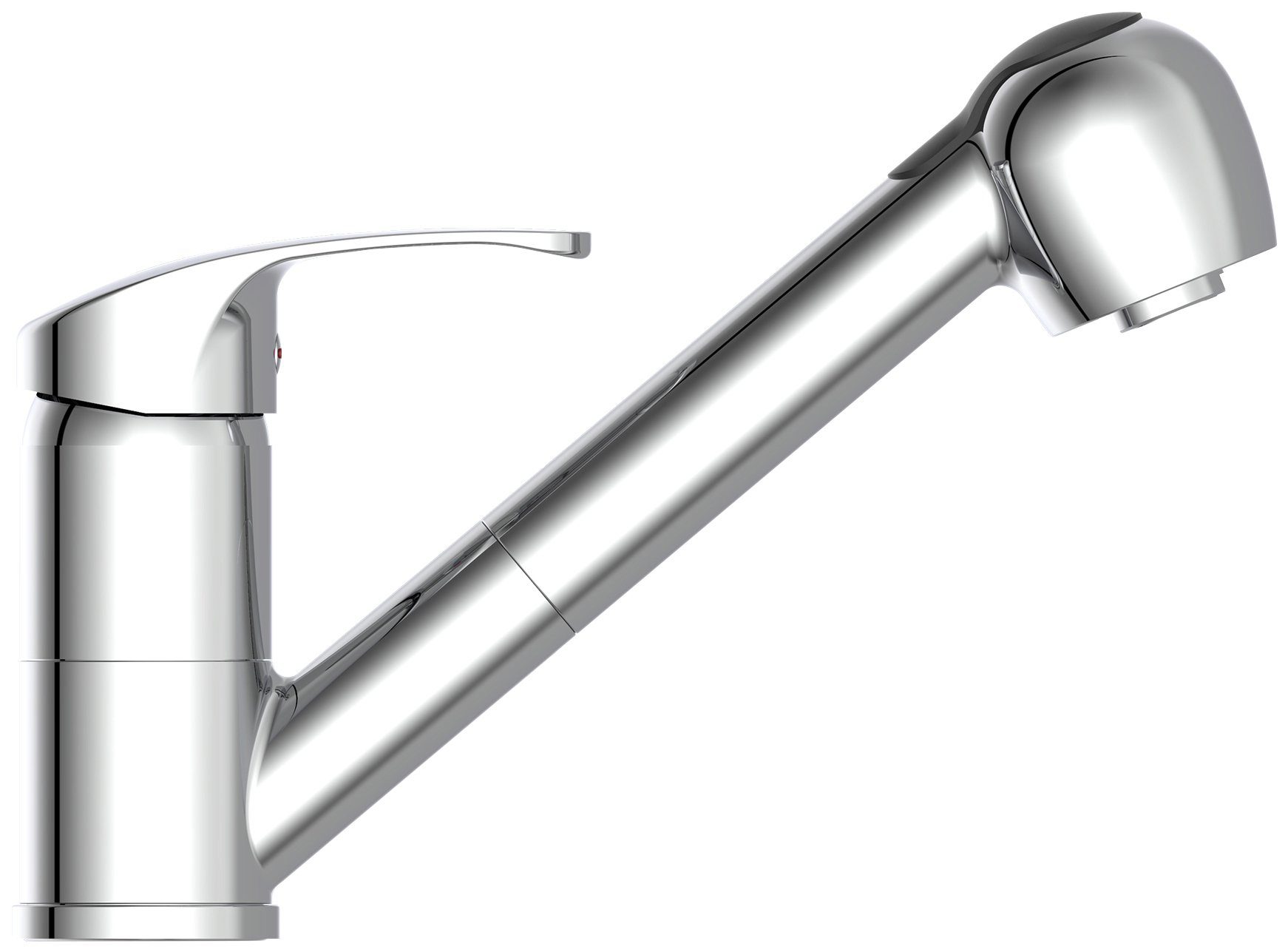 Schütte Spültischarmatur DIZIANI mit Geschirrbrause, Wasserhahn ausziehbar, Mischbatterie Küche, Chrom – Bild 4 von 5
