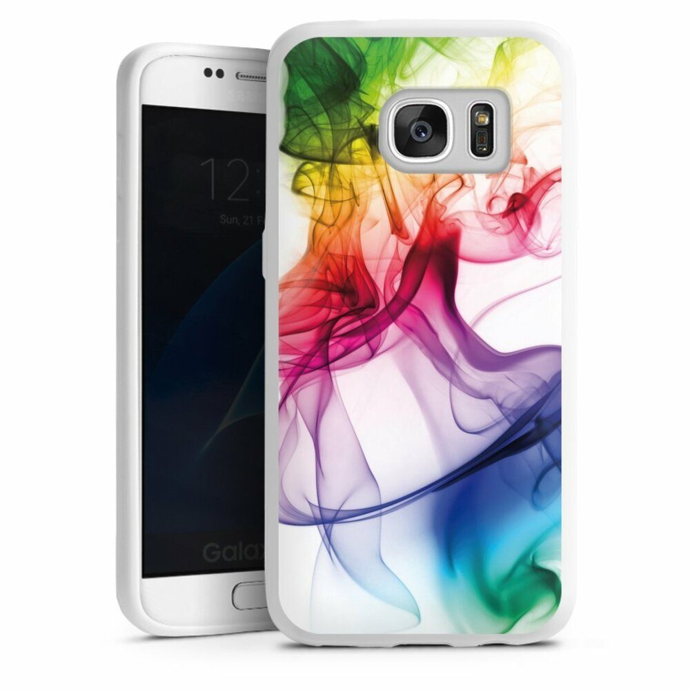 DeinDesign Handyhülle Farbe Wasser Regenbogen Strange waft, Samsung Galaxy S7 Silikon Hülle Bumper Case Handy Schutzhülle