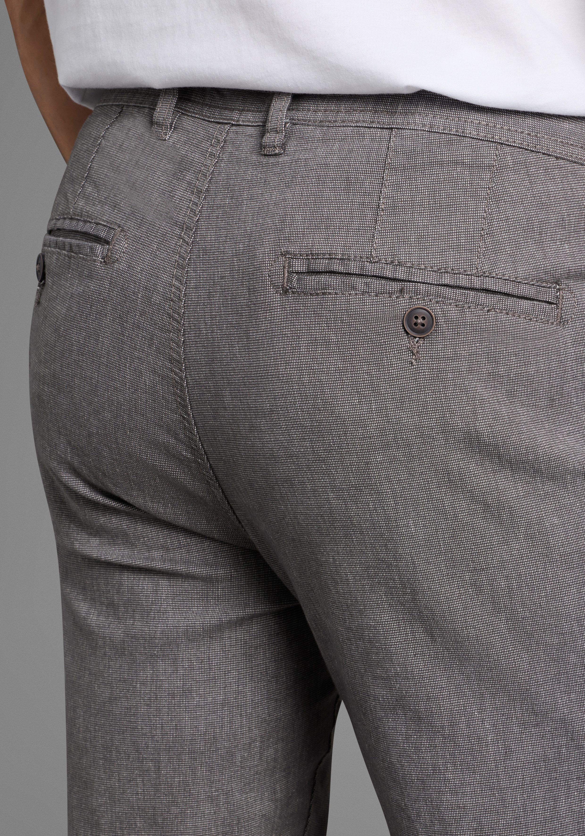 Man's World Chinohose leichte Struktur im Gewebe