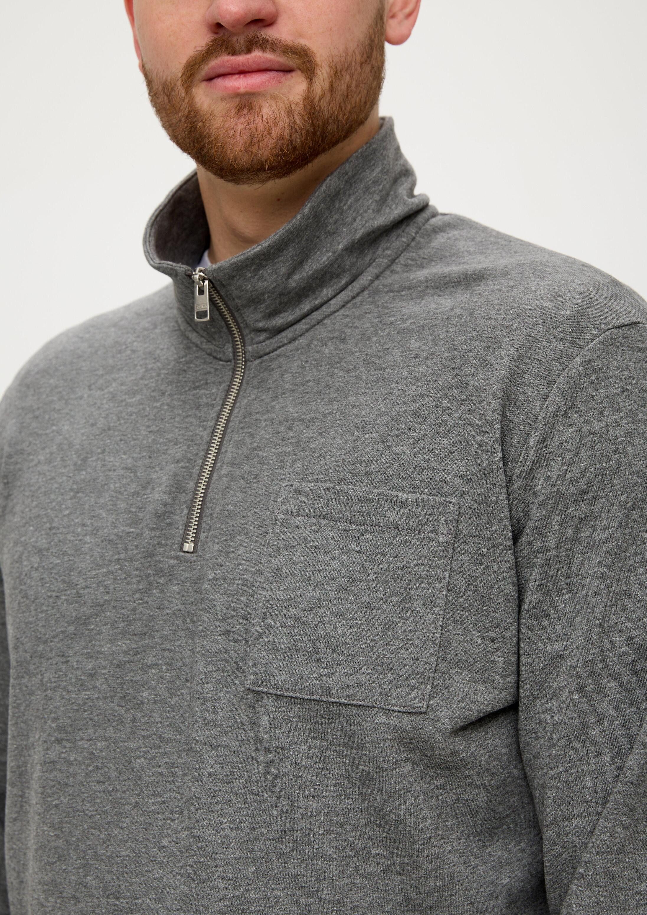 s.Oliver Sweatshirt Sweatshirt Sweatshirt mit Stehkragen
