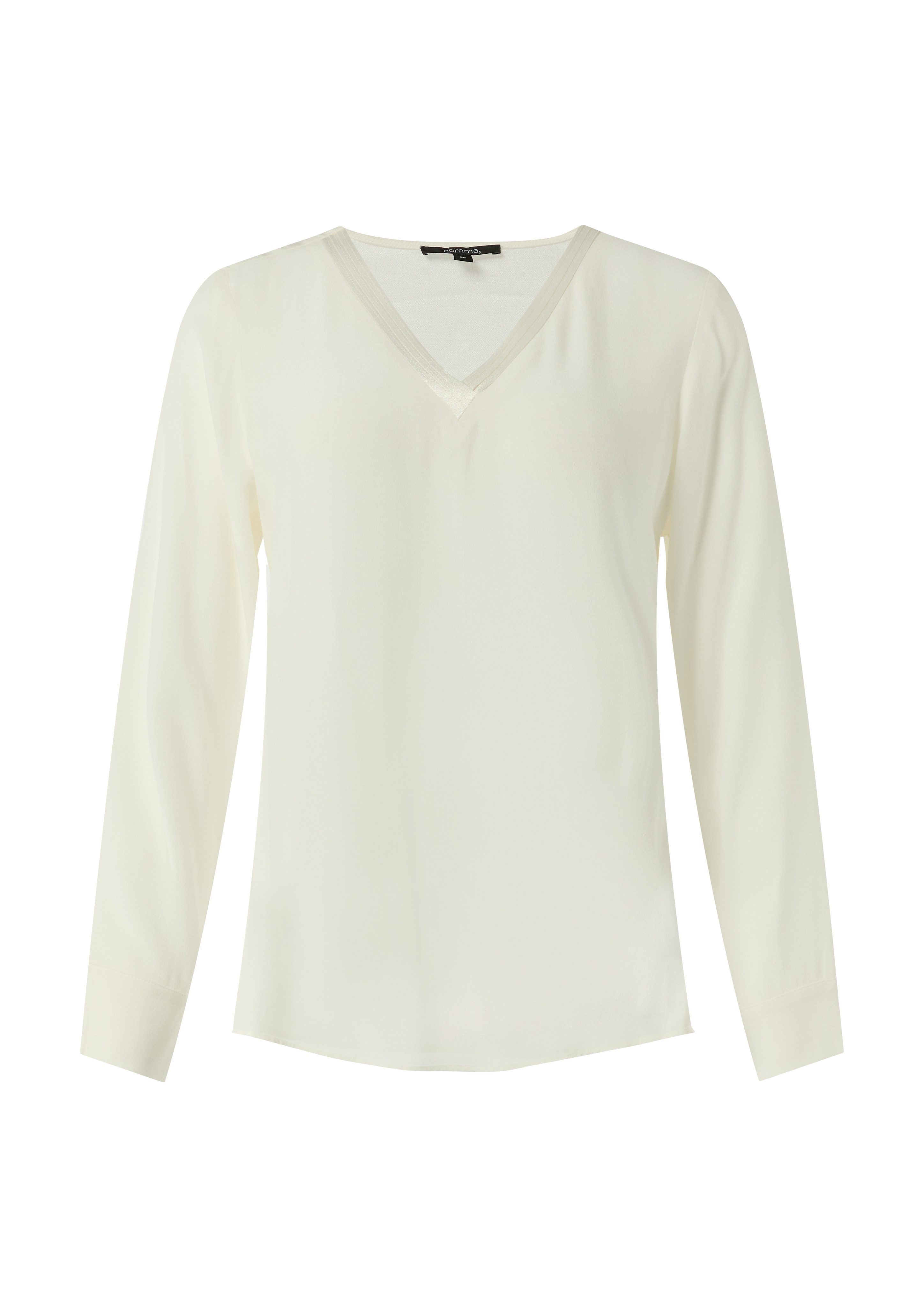 Comma Langarmbluse mit Schlitz am Ärmelabschluss günstig online kaufen