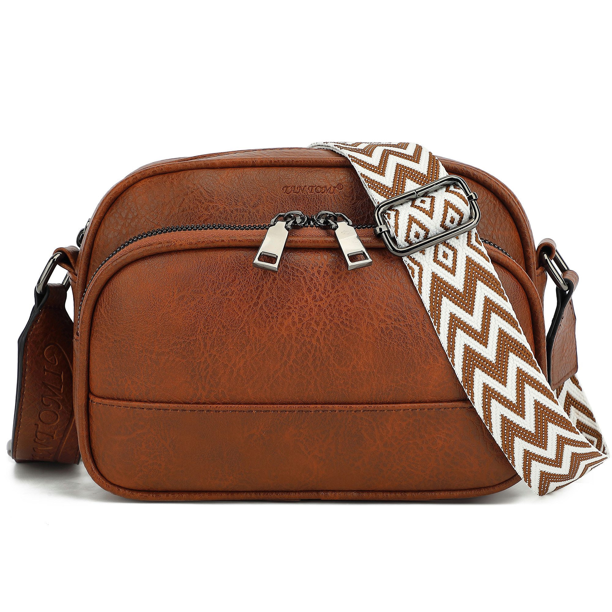 TAN.TOMI Schultertasche Damen Umhängetasche mittelgroß Handtasche mit Verstelbaar, Weich Breiter Gurt für Pendeln Reise Campus Verabredungen