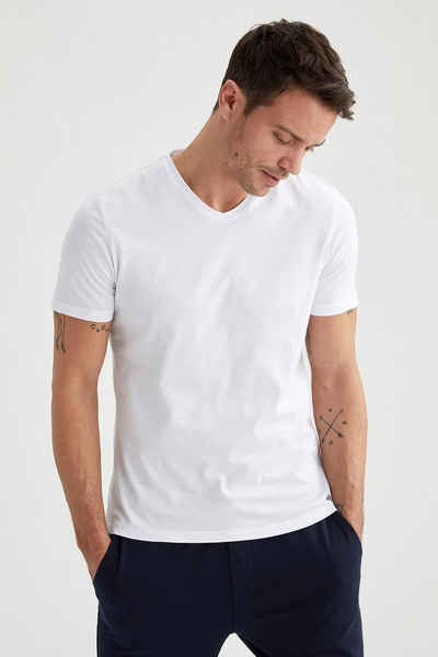 DeFacto T-Shirt »Herren T-Shirt SLIM FIT«