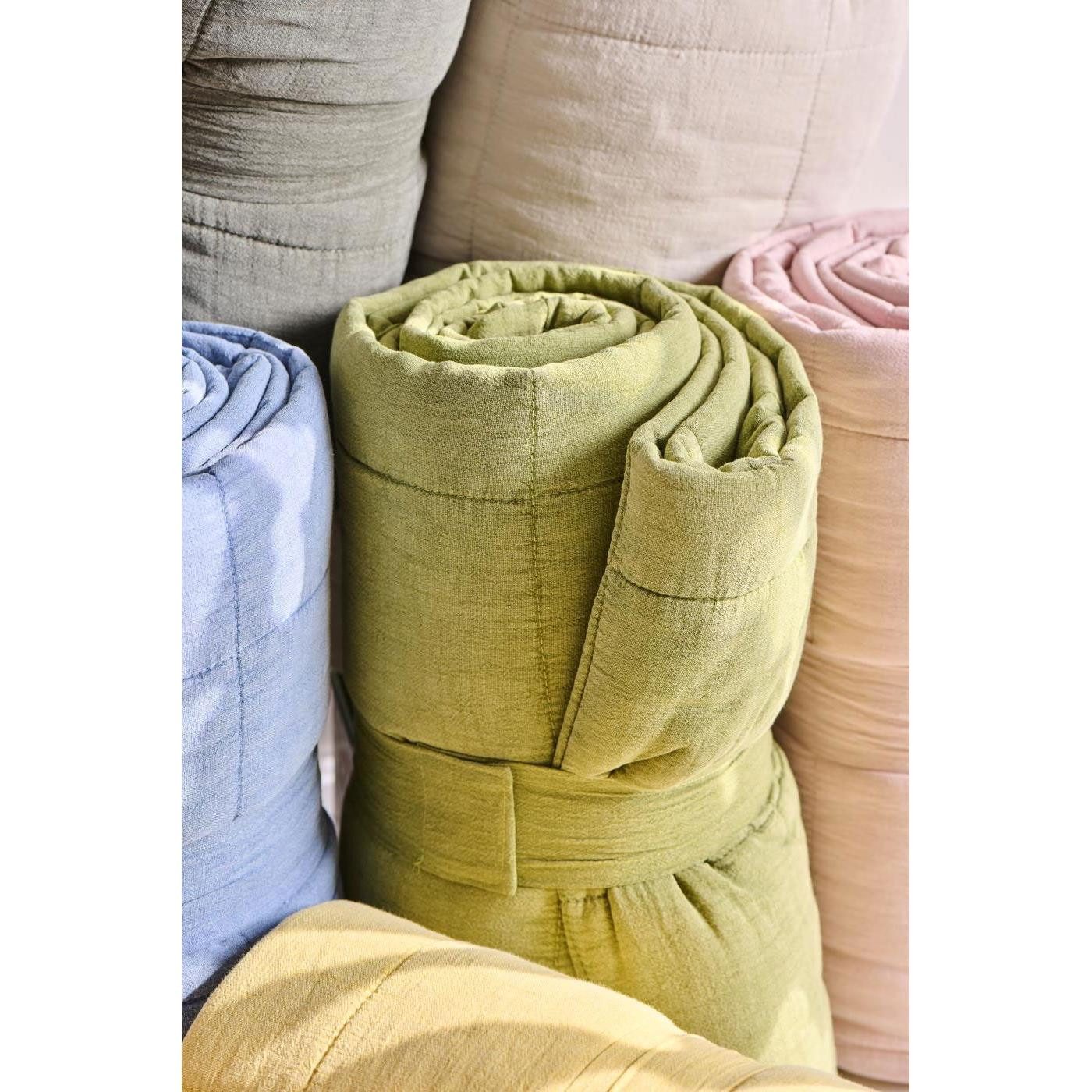 Wohndecke Ib Laursen Tagesdecke Quilt Klassisch Grün (130x180cm), Ib Laursen