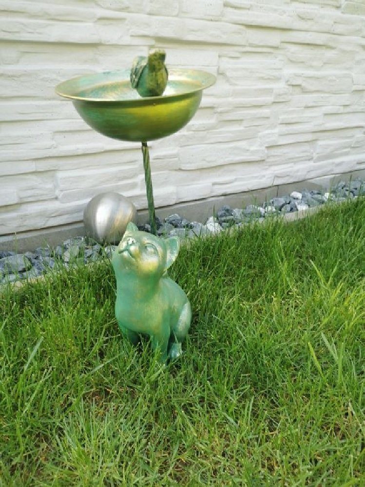 Luna24 simply great ideas... Vogeltränke Vogeltränke, Bienentränke "Katze & Vogel " Höhe 50 cm, Antike Vogeltränke, Bienentränke – Bild 5 von 5